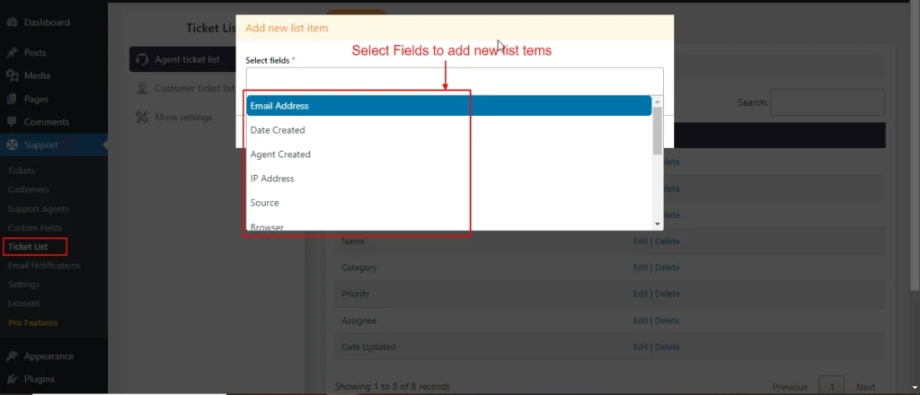 Adding New Column to Agent Ticket List table