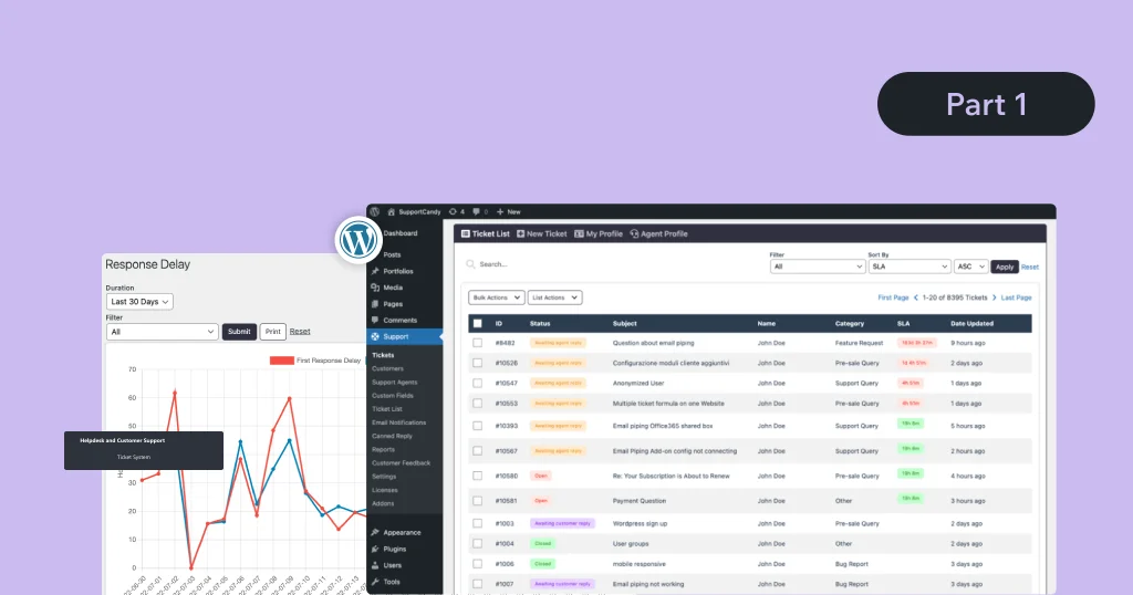 How to integrate a Helpdesk and Customer Support Ticket System in WordPress using SupportCandy (Part 1)