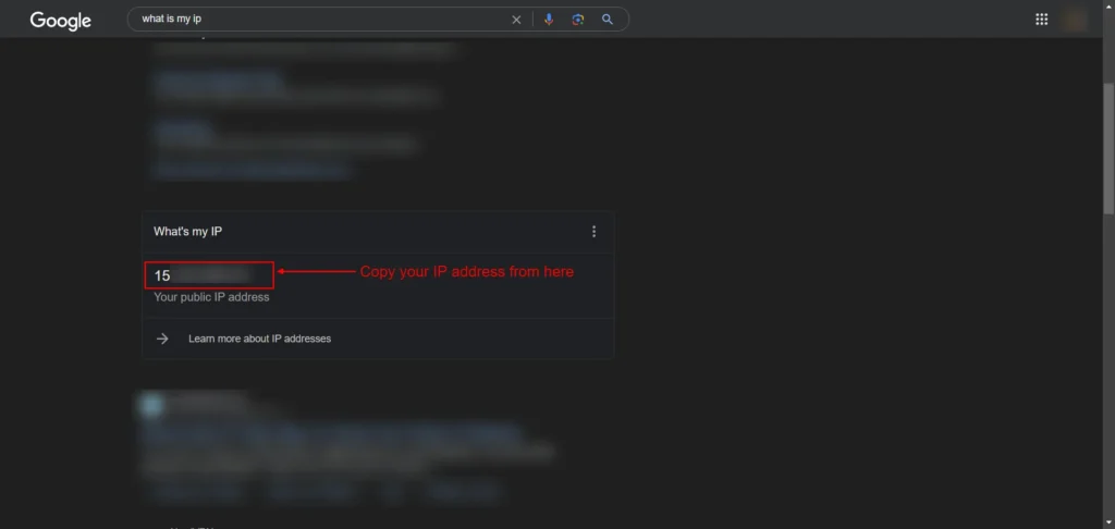 What's my IP address Google search